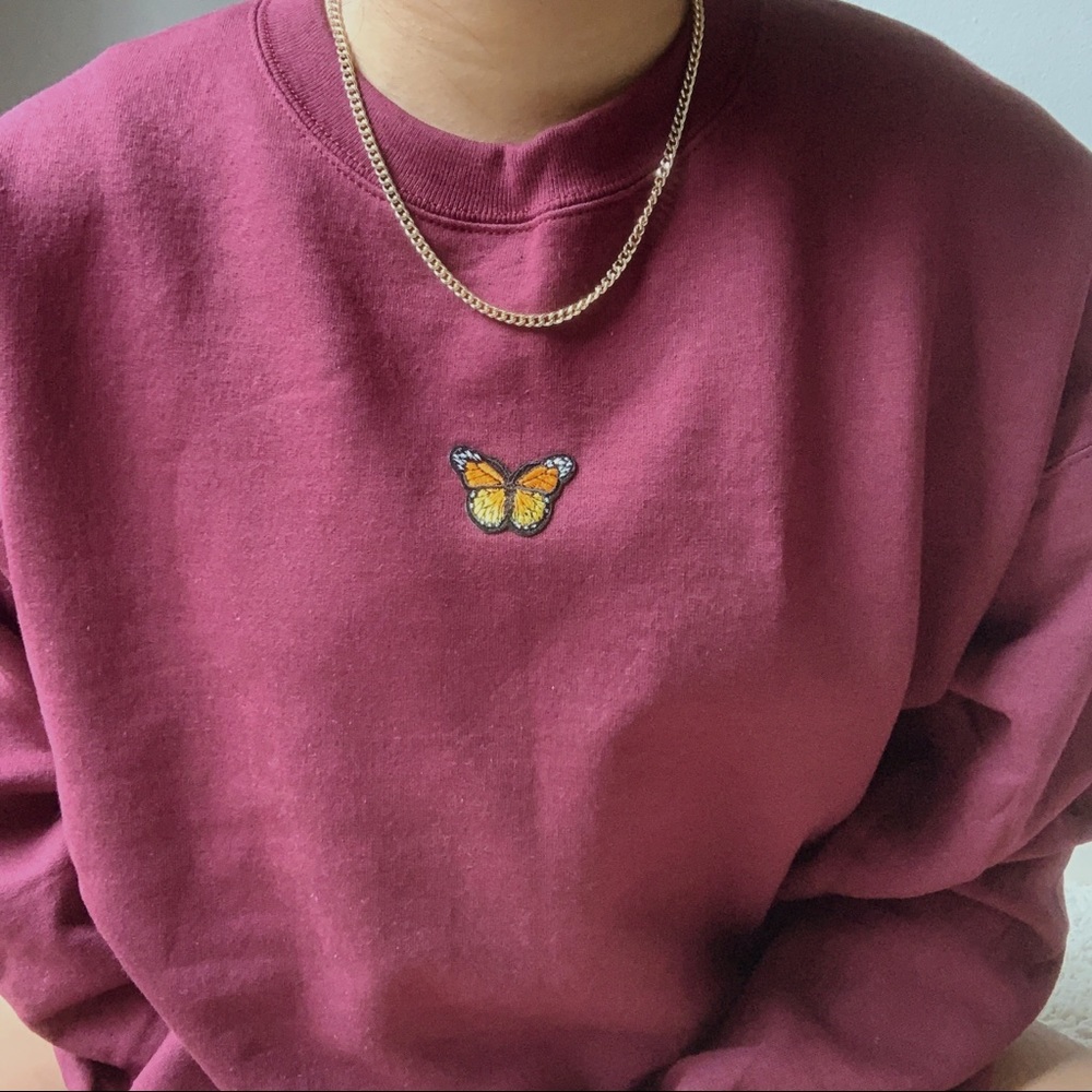 n e w |  butterfly crewneck 🦋💙 - Picture 3 of 8